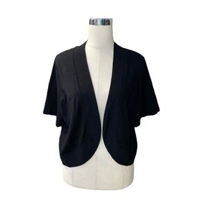 DressBarn Black Cardigan Crop Sweater Size 14/16